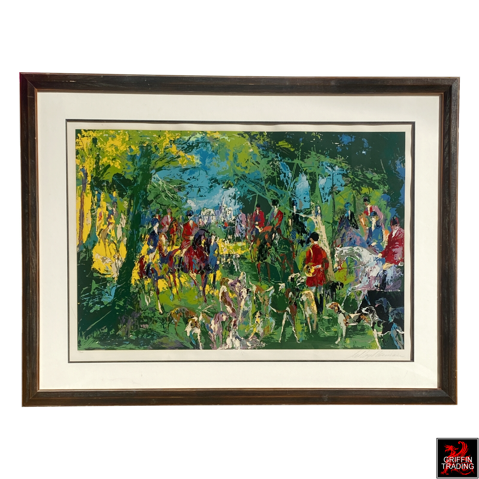 Chateau Hunt limited edition serigraph by artist LeRoy Neiman.