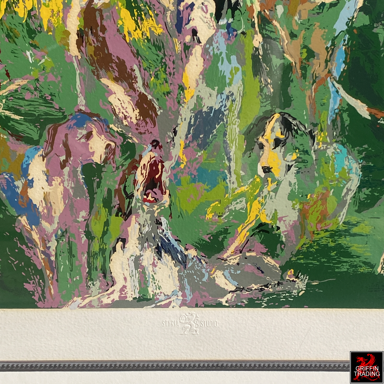 Chateau Hunt limited edition serigraph by artist LeRoy Neiman.