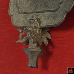 Antique Chinese Bronze Fan Temple Standard