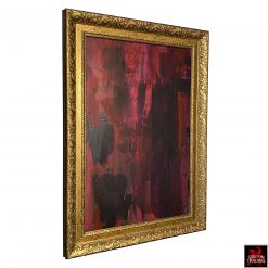 Crimson Shadows abstract painting by Stephen Hansrote.