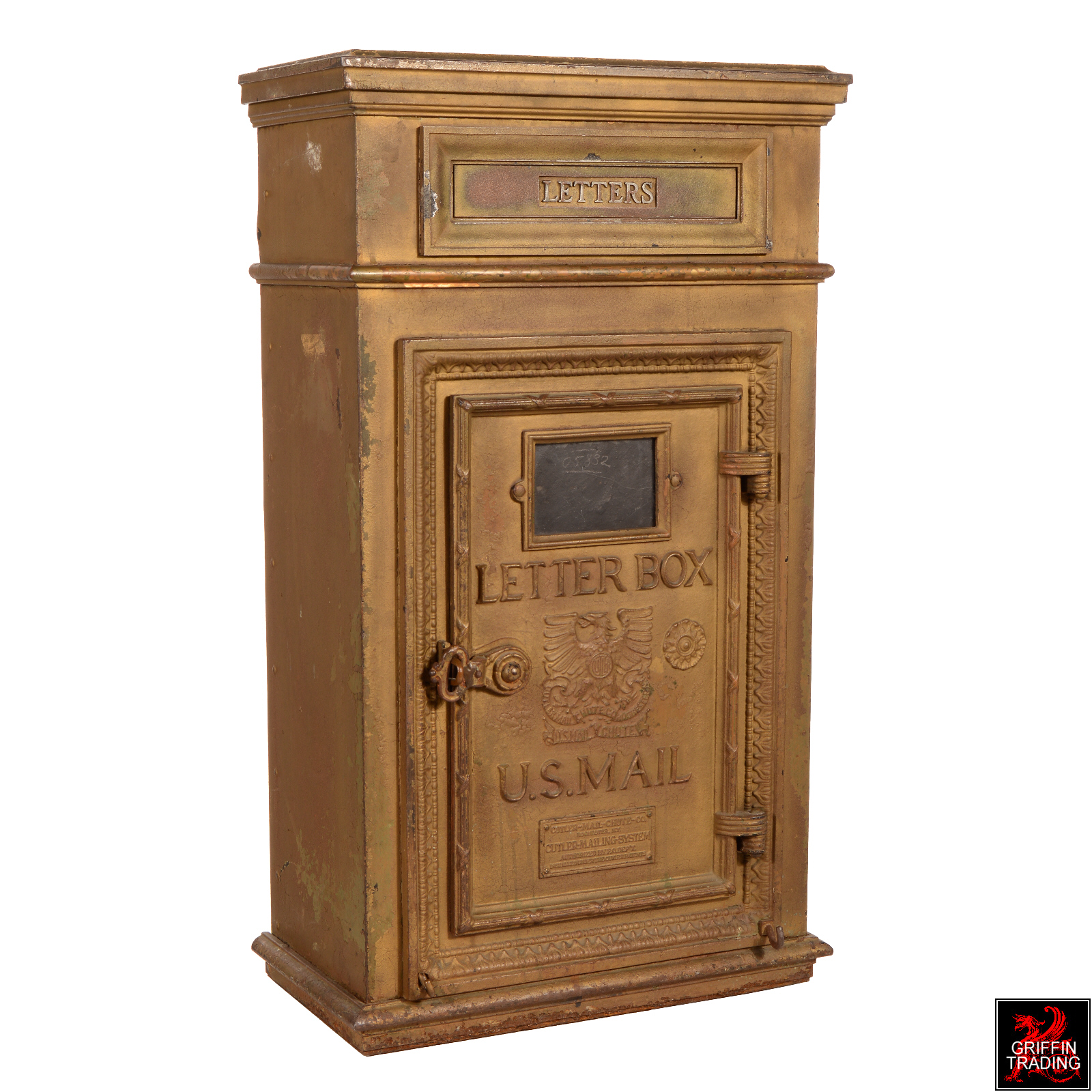 Lot - Bronze Cutler Mail Chute Letter Box