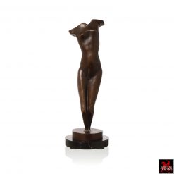 Bronze abstract female sculpture by D.L. Cox