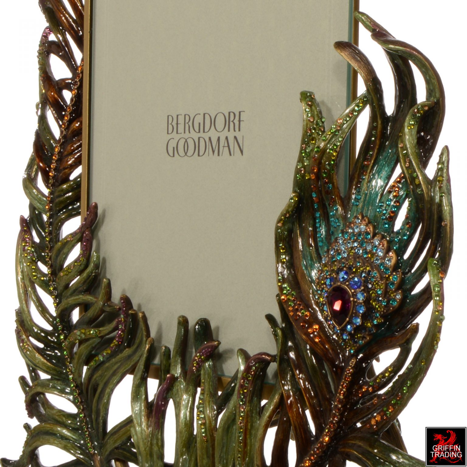 Jay Strongwater Peacock Frame For Sale at Griffin Trading