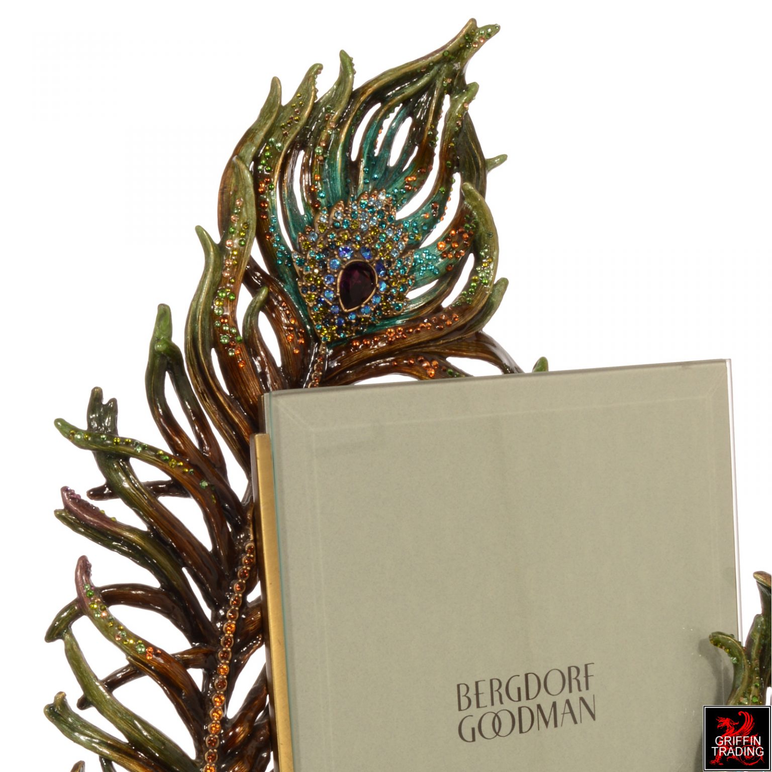 Jay Strongwater Peacock Frame For Sale at Griffin Trading