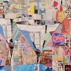 Date Night Collage Art with cocktails by Jim Hudek