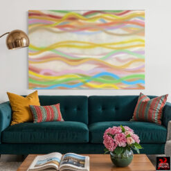 David Tammanys mid century abstract painting titled Polka Dots and Moonbeams.