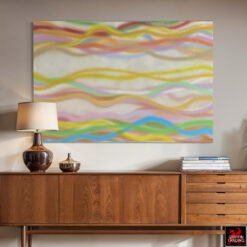 David Tammanys mid century abstract painting titled Polka Dots and Moonbeams.