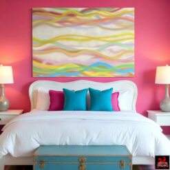 David Tammanys mid century abstract painting titled Polka Dots and Moonbeams.