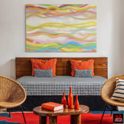 David Tammanys mid century abstract painting titled Polka Dots and Moonbeams.