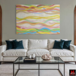 David Tammanys mid century abstract painting titled Polka Dots and Moonbeams.