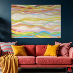 David Tammanys mid century abstract painting titled Polka Dots and Moonbeams.