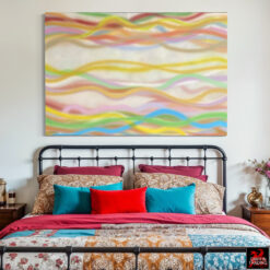 David Tammanys mid century abstract painting titled Polka Dots and Moonbeams.