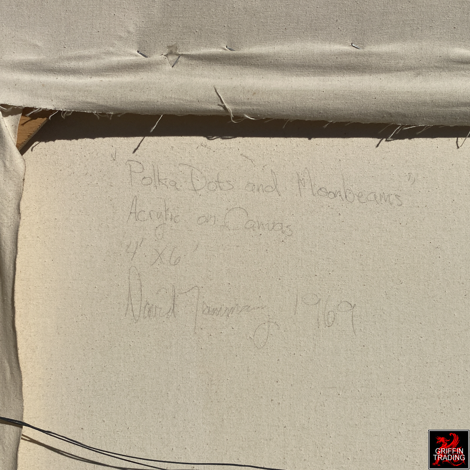 David Tammanys mid century abstract painting titled Polka Dots and Moonbeams.