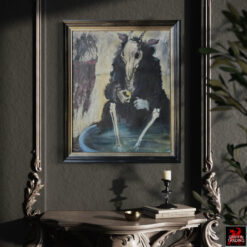 Death Takes A Break, original painting on canvas.