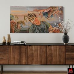 Enmeshed Triptych Painting by Lori Maclean