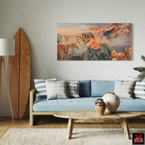 Enmeshed Triptych Painting by Lori Maclean