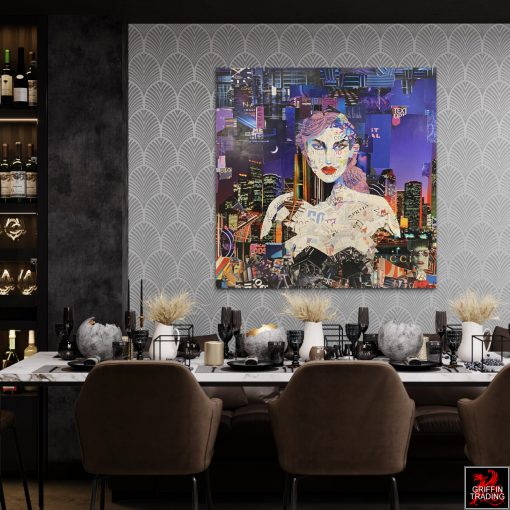 Exotic Nights collage artwork by Jim Hudek.