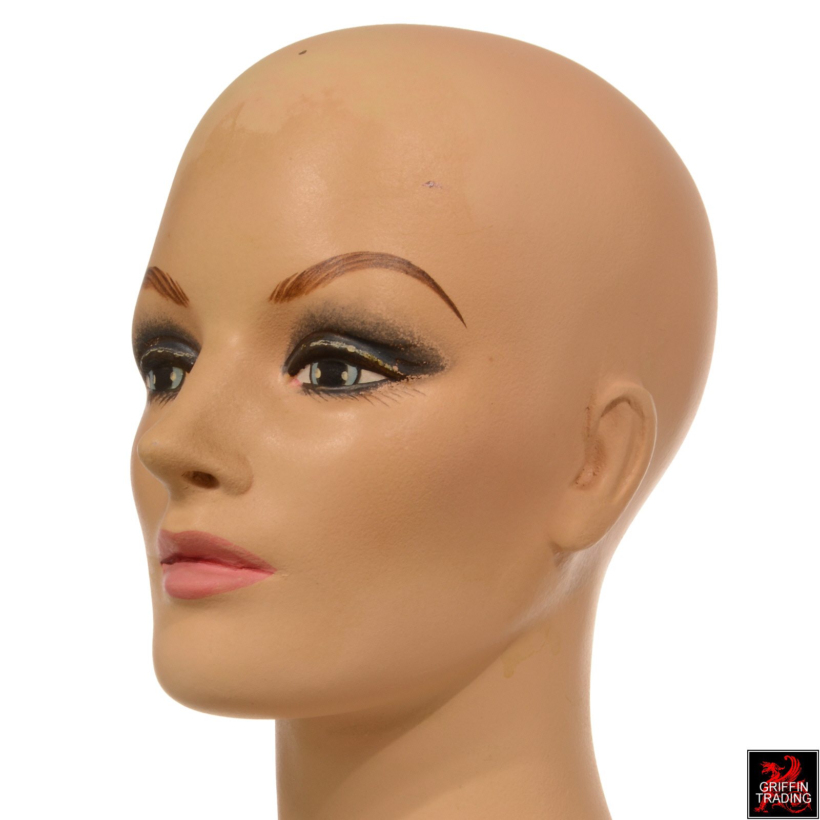 Greneker Mannequin Head Female Wig Heads VaudevilleMannequins.com Caucasian