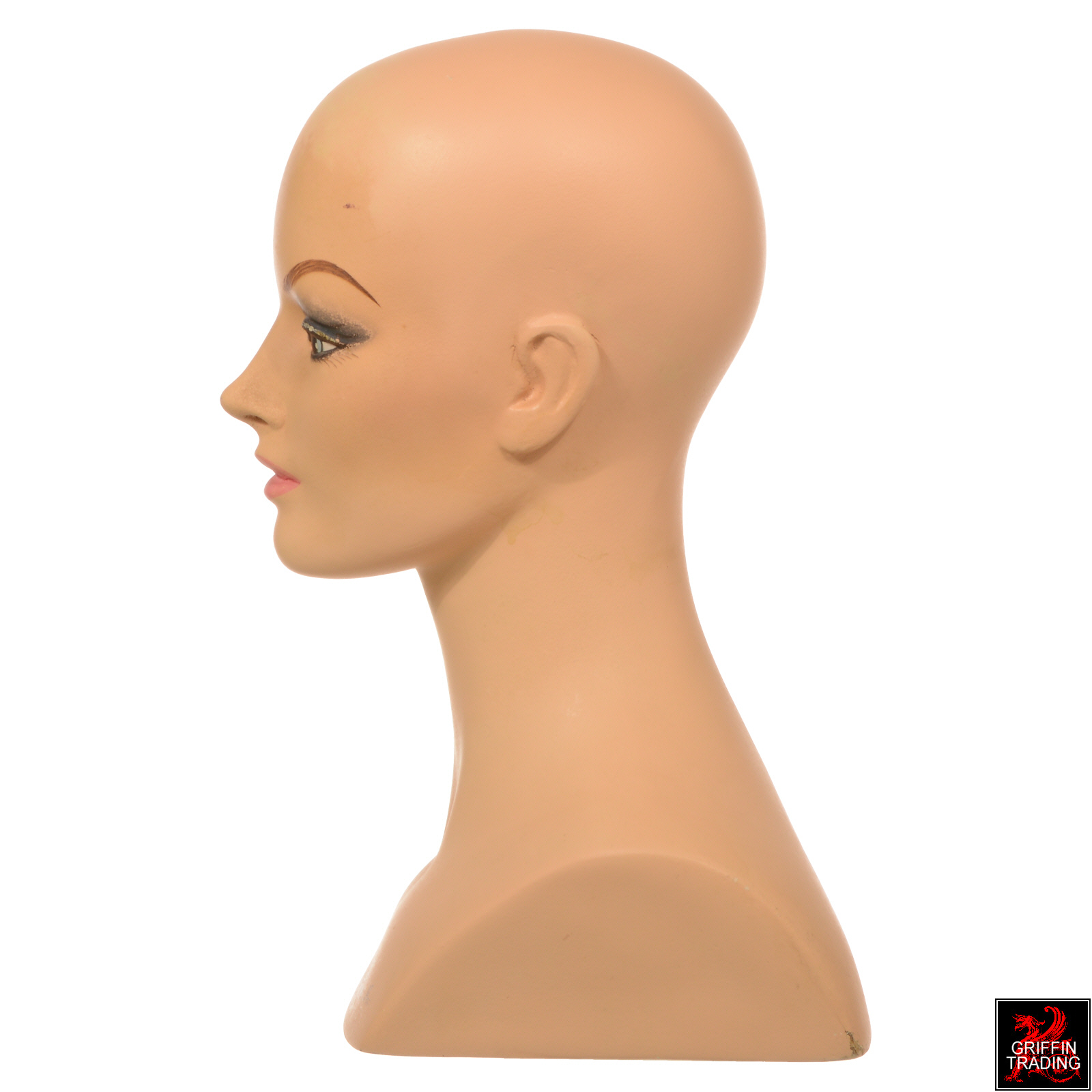 Vintage Mannequin Head Bald Mannequin Woman Mannequin Head Vinyl
