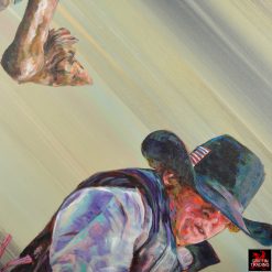 Flipping Cowboy 3 Painting by Lori Maclean