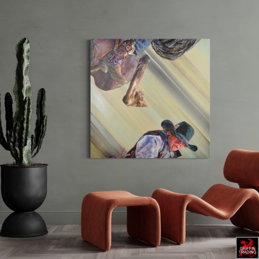 Flipping Cowboy 3 Painting by Lori Maclean