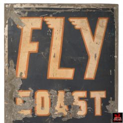 Authentic vintage aviation travel sign.