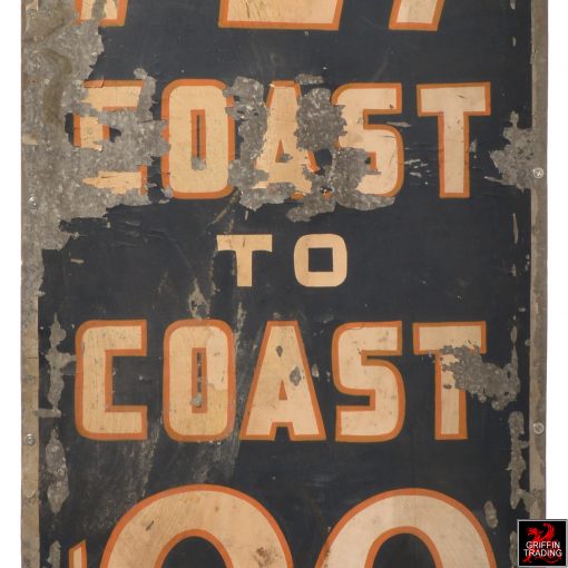 Authentic vintage aviation travel sign.