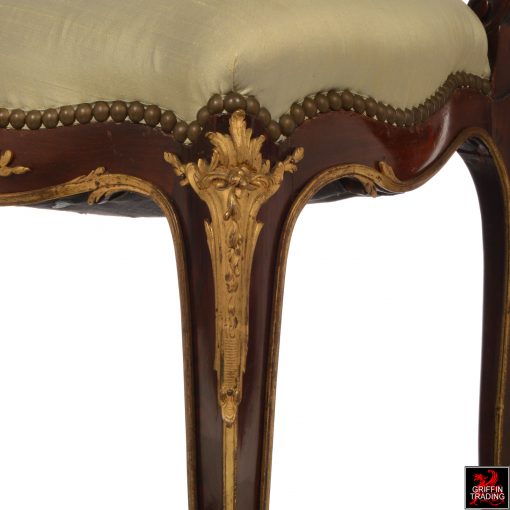 Francois Linke Louis XV Chair with Gilt Bronze Mounts