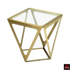 Pair of geometric side tables.