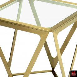 Pair of geometric side tables.