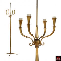 Mid Century Italian Brass Floor Lamp