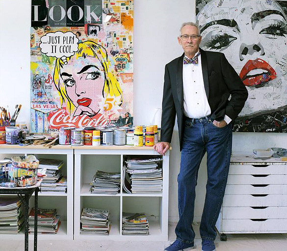 Artist Jim Hudek in his studio.