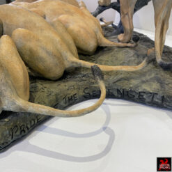 Pride of the Serengeti bronze sculpture by Karl Lansing.