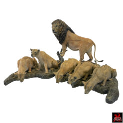 Pride of the Serengeti bronze sculpture by Karl Lansing.