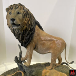 Pride of the Serengeti bronze sculpture by Karl Lansing.