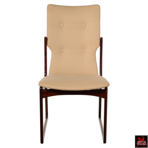 Set of 8 Vamdrup Stolefabrik highback dining chairs.