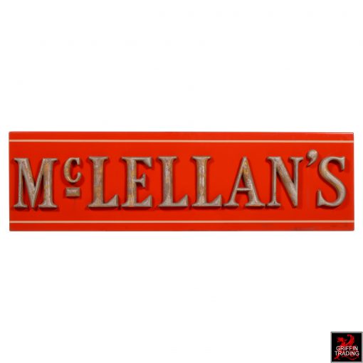 Antique McLellans Store Porcelain Sign