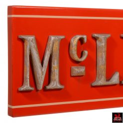 Antique McLellans Store Porcelain Sign