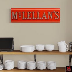 Antique McLellans Store Porcelain Sign