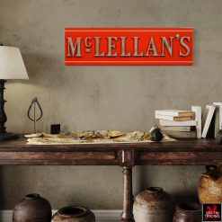 Antique McLellans Store Porcelain Sign