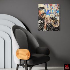 Miles Davis by Jim Hudek, signed original collage artwork.