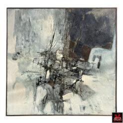 Murray Jones original mid century abstract painting dated 1962.