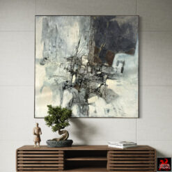 Murray Jones original mid century abstract painting dated 1962.