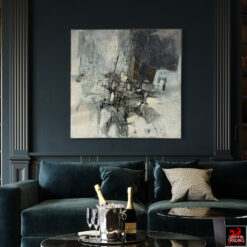 Murray Jones original mid century abstract painting dated 1962.