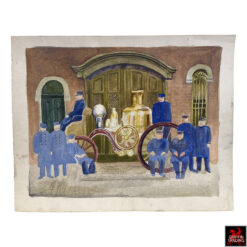 New York Fire Brigade original watercolor painting by artist Nik Puspurica.