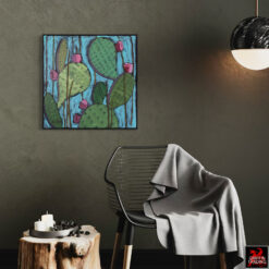 Nopalitos 1, an original Prickly Pear Cactus painting by artist Elizabeth Catlin Young.