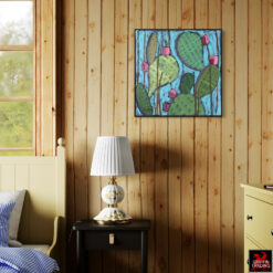 Nopalitos 1, an original Prickly Pear Cactus painting by artist Elizabeth Catlin Young.