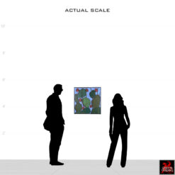 Nopalitos 2, an original cactus painting by artist Elizabeth Catlin Young.