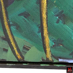 Nopalitos 2, an original cactus painting by artist Elizabeth Catlin Young.