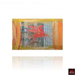 Pegasus artwork 8697 original mixed media painting.